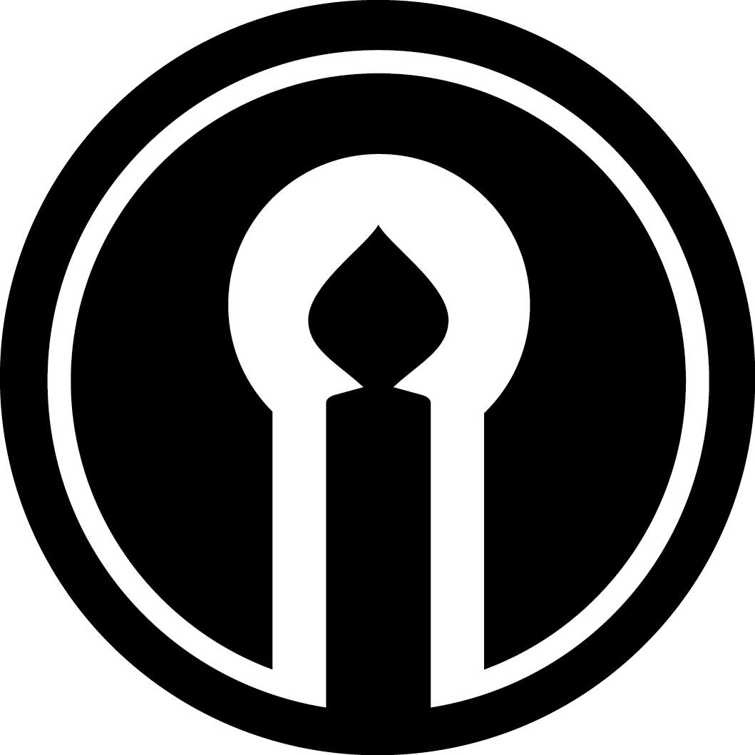 A candle through a keyhole.